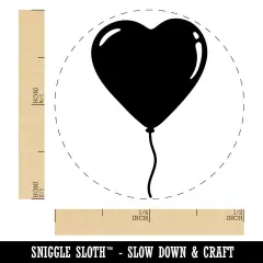 Heart Balloon Valentine's Day Self-Inking Rubber Stamp for Stamping Crafting Planners Black