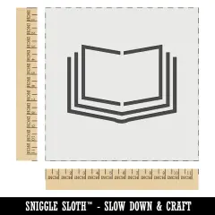 Open Book Reading Symbol Wall Cookie DIY Craft Reusable Stencil