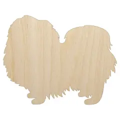 Pekingese Dog Solid Unfinished Wood Shape Piece Cutout for DIY Craft Projects