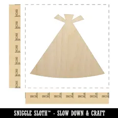Birthday Party Hat Solid Unfinished Wood Shape Piece Cutout for DIY Craft Projects