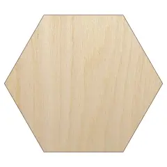 Polygon Solid Unfinished Wood Shape Piece Cutout for DIY Craft Projects