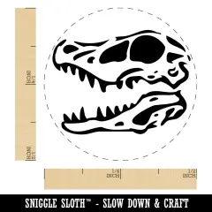 Velociraptor Skull Dinosaur Fossil Bone Self-Inking Rubber Stamp Ink Stamper for Stamping Crafting Planners Pink