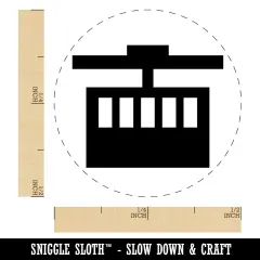 Ski Tram Lift Self-Inking Rubber Stamp for Stamping Crafting Planners Purple