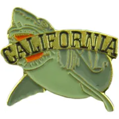 California Shark Pin 1"