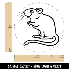 Gerbil Rodent Pet Self-Inking Rubber Stamp Ink Stamper for Stamping Crafting Planners Yellow