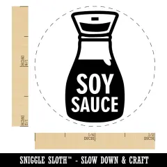 Soy Sauce Bottle Self-Inking Rubber Stamp for Stamping Crafting Planners Purple