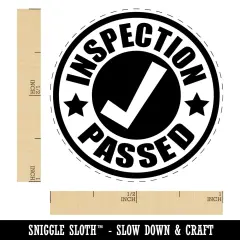 Inspection Passed Self-Inking Rubber Stamp for Stamping Crafting Planners Red