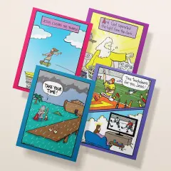 Funny Christian Note Cards | Christmas Cards | Set of 12 or 24 Eco-Friendly Greeting Cards