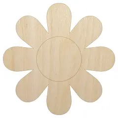 Daisy Flower Unfinished Wood Shape Piece Cutout for DIY Craft Projects