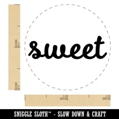 Sweet Text Cursive Self-Inking Rubber Stamp for Stamping Crafting Planners Green