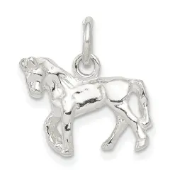 Sterling Silver Horse Charm Jewelry Animal Jewelry 19mm x 16mm