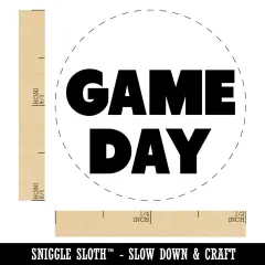 Game Day Bold Text Football Self-Inking Rubber Stamp for Stamping Crafting Planners UV
