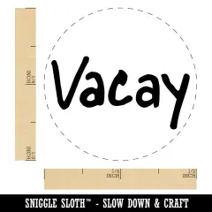 Vacay Vacation Fun Text Self-Inking Rubber Stamp for Stamping Crafting Planners Fuchsia
