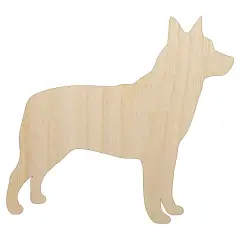 Australian Cattle Dog Solid Unfinished Wood Shape Piece Cutout for DIY Craft Projects