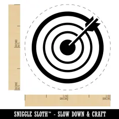 Archery Target Bullseye with Arrow Self-Inking Rubber Stamp for Stamping Crafting Planners Purple