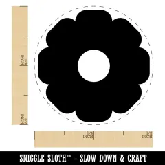 Flower Solid Self-Inking Rubber Stamp for Stamping Crafting Planners Orange