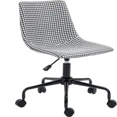 ISL Furnishings InterSpaceLiving Print Desk Chair (Houndstooth Vinyl/Black)