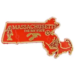 Massachusetts Refrigerator Magnet 2"