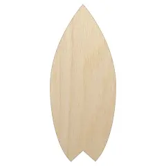 Surfboard Solid Unfinished Wood Shape Piece Cutout for DIY Craft Projects