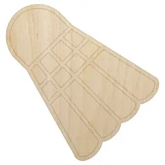 Badminton Shuttlecock Birdie Sport Unfinished Wood Shape Piece Cutout for DIY Craft Projects