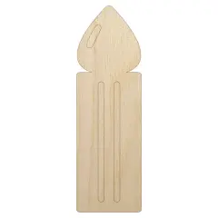 Birthday Candle Single Unfinished Wood Shape Piece Cutout for DIY Craft Projects