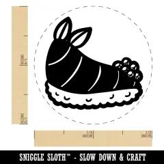 Funny Sea Bunny Shaped Sushi Nudibranch Self-Inking Rubber Stamp for Stamping Crafting Planners Sky Blue