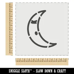 Sleeping Moon Wall Cookie DIY Craft Reusable Stencil