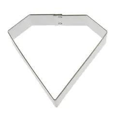 CookieCutter.Com Gem Diamond Cookie Cutter 4 Inch &ndash;Tin Plated Steel Cookie Cutters &ndash; Made In The USA