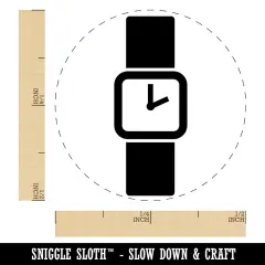 Wrist Watch Self-Inking Rubber Stamp for Stamping Crafting Planners Lime Green