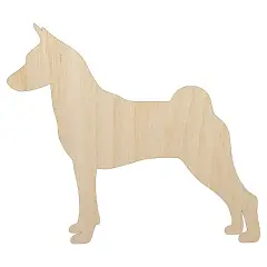 Basenji Dog Solid Unfinished Wood Shape Piece Cutout for DIY Craft Projects