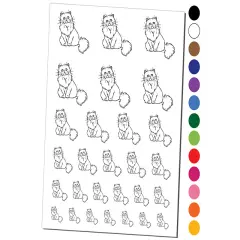 Gentle Persian Cat Temporary Tattoo Water Resistant Fake Body Art Set Collection Hot Pink