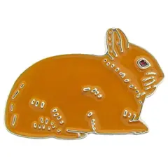 New Zealand Brown Dwarf Rabbit Pin 1"