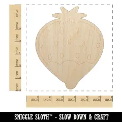 Cute and Delicious Chocolate Covered Strawberry Unfinished Wood Shape Piece Cutout for DIY Craft Projects