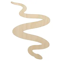 Slithering Snake Solid Unfinished Wood Shape Piece Cutout for DIY Craft Projects