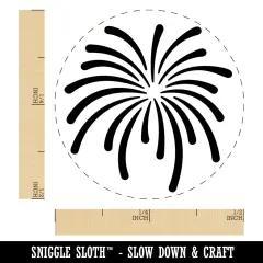 Firework Fourth of July Self-Inking Rubber Stamp Ink Stamper for Stamping Crafting Planners Purple