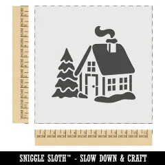 Christmas Winter House Wall Cookie DIY Craft Reusable Stencil