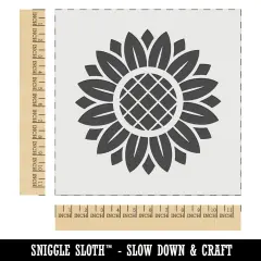 Detailed Geometric Summer Sunflower Sunny Happy Days Wall Cookie DIY Craft Reusable Stencil