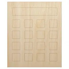 Calculator Icon Unfinished Wood Shape Piece Cutout for DIY Craft Projects