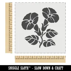 Morning Glory Flowers Wall Cookie DIY Craft Reusable Stencil