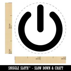 Power Button Symbol On Off Self-Inking Rubber Stamp for Stamping Crafting Planners Lime Green