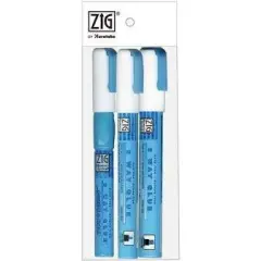 Zig 2-Way Glue Pen 3 pk Asst (Chisel, Fine, Roller Ball)