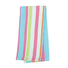 Key Lime Stripe Woven Cotton Kitchen Dishtowel