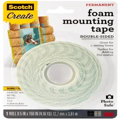 Scotch Foam Mounting Tape-.5"X150"