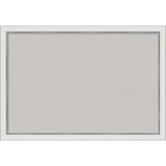 Eva Narrow Framed Corkboard, Grey Cork Eva White Silver