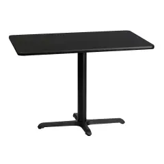 Emma and Oliver 30"x42" Rectangular Laminate Table with 23.5"x29.5" Table Height Base Black
