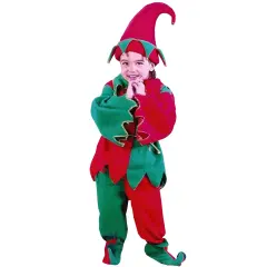 Fun World Green and Red Elf Toddler Christmas Costume - Small