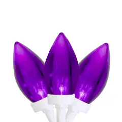 Northlight LED C9 Christmas Lights - Purple - 16' White Wire - 25ct