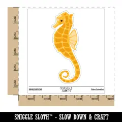 Seahorse Solid Waterproof Vinyl Phone Tablet Laptop Water Bottle Sticker Set - 5 Pack