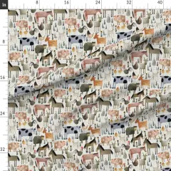 Various Fabrics by the Yard or Fat Quarter Horses Donkeys Cows Rooster Ranch Whimsical Sheep Pig Sunflowers Custom Printed Fabric by Spoonflower