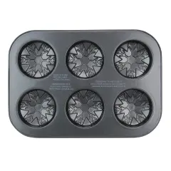 Avon 10" Gray Metal Snowflake Baking Pan